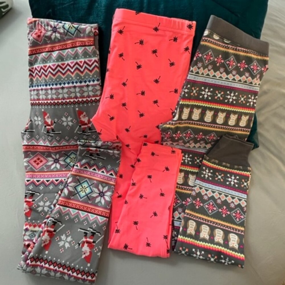 Gift Set!…Multi-Brand Bright Juniors Legging Set Size M/L